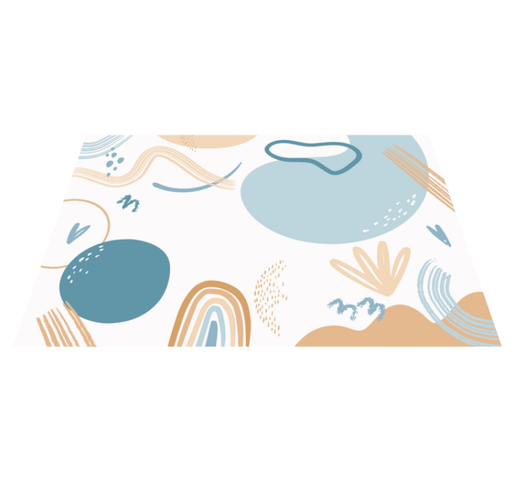 Alfombra de vinilo geométrica formas de color - TenVinilo