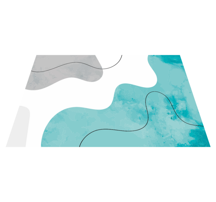 Alfombra de vinilo geométrica formas acuareladas - TenVinilo