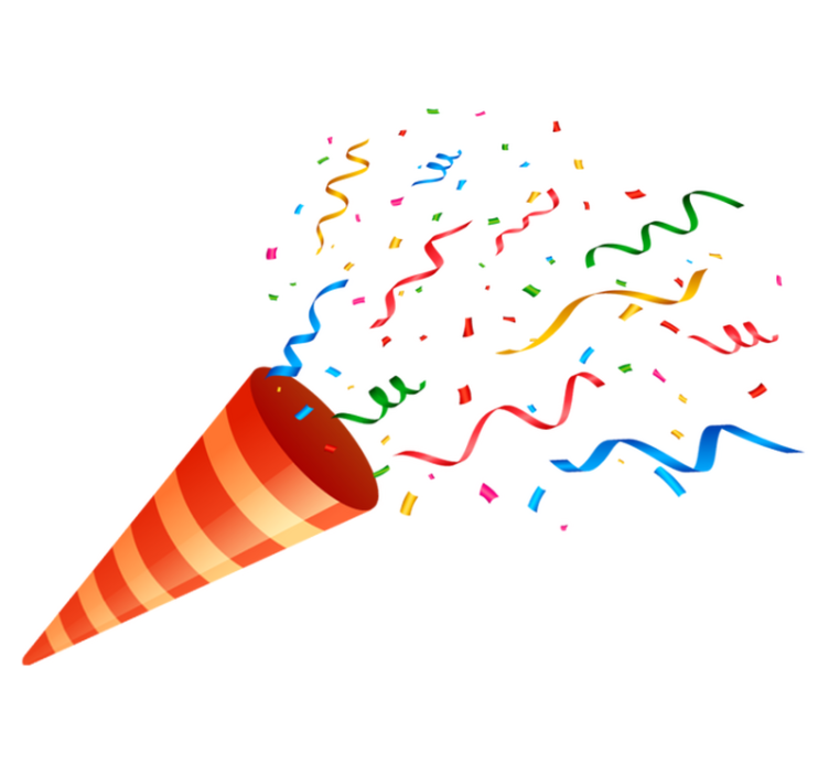 Alfombra de vinilo geométrica confeti de celebración - TenVinilo