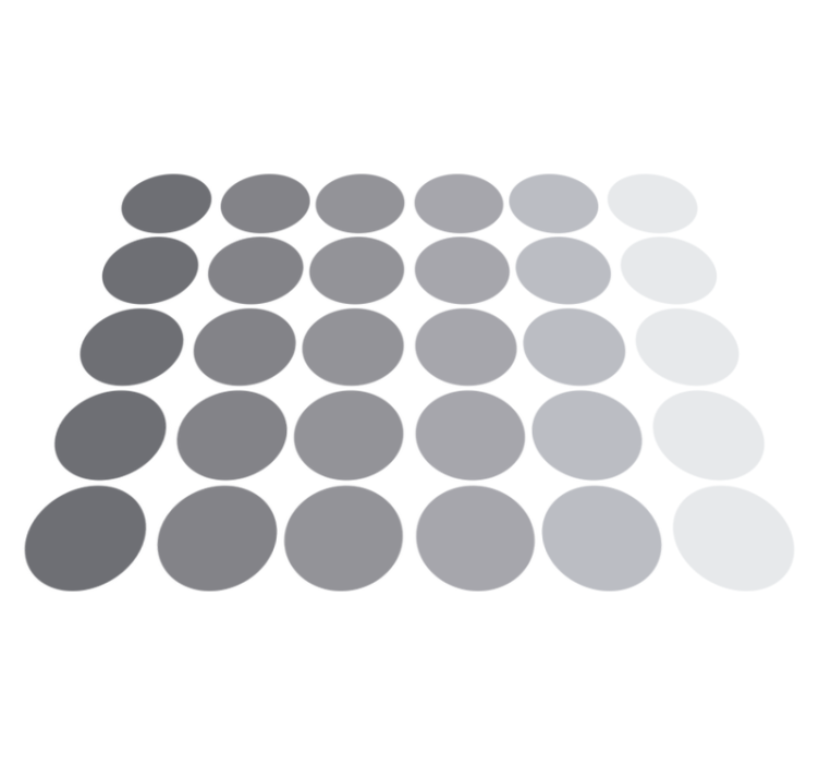 Alfombra de vinilo geométrica círculos grises - TenVinilo