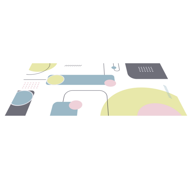 Alfombra de vinilo geométrica fondo pastel - TenVinilo