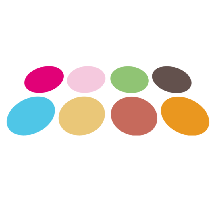 Alfombra de vinilo infantil stickers círculos de colores - TenVinilo