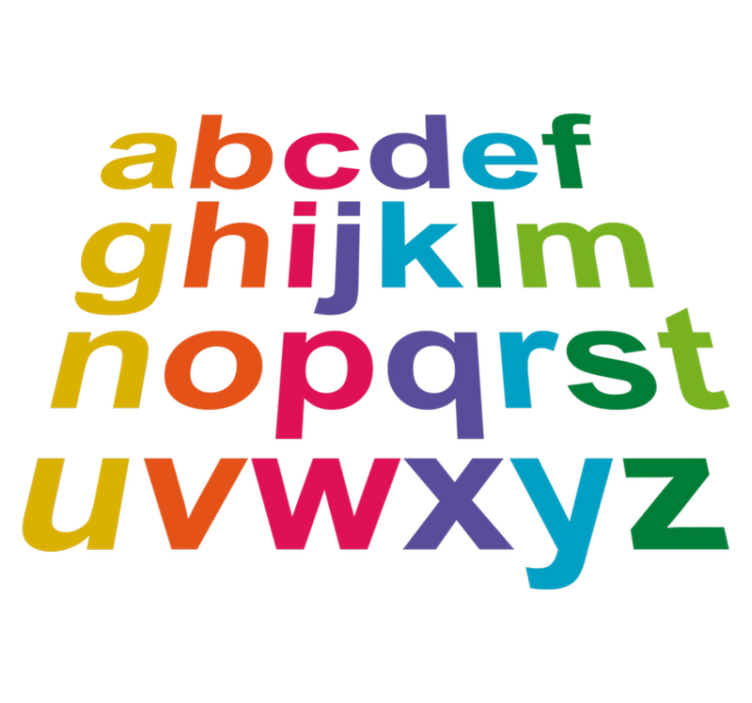 Alfombra de vinilo infantil abecedario colores suaves - TenVinilo