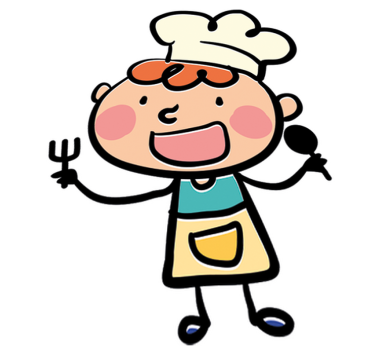 Alfombra de vinilo infantil cocinero pequeño - TenVinilo