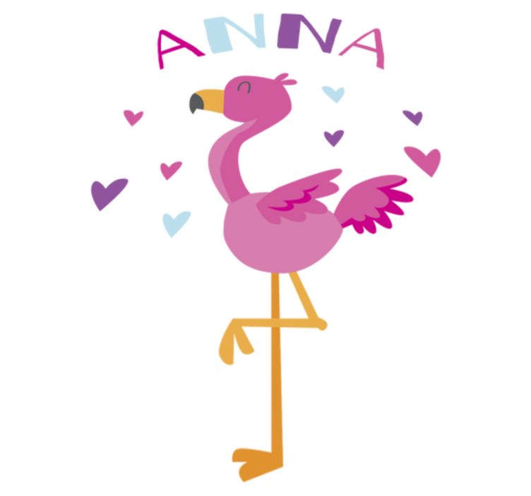 Alfombra de vinilo infantil flamenco personalizable - TenVinilo