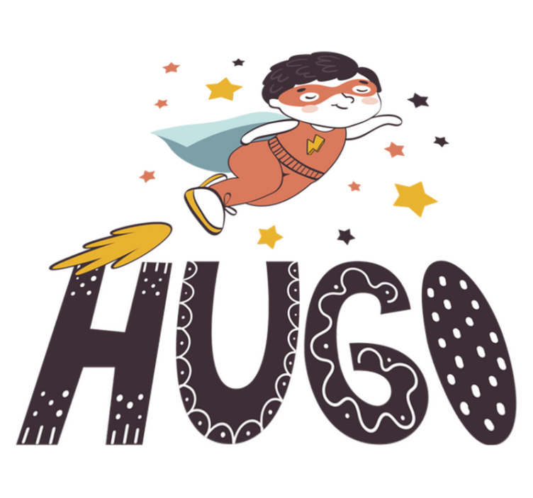 Alfombra de vinilo infantil superhéroe personalizable - TenVinilo