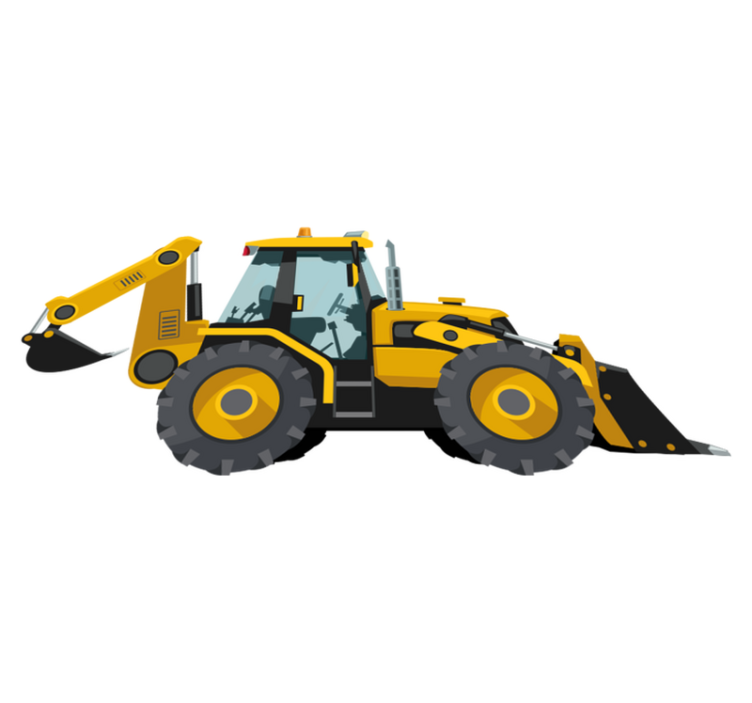 Alfombra de vinilo infantil tractor realista - TenVinilo