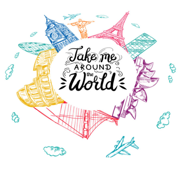 Alfombra vinílica dormitorio joyas del mundo - TenVinilo