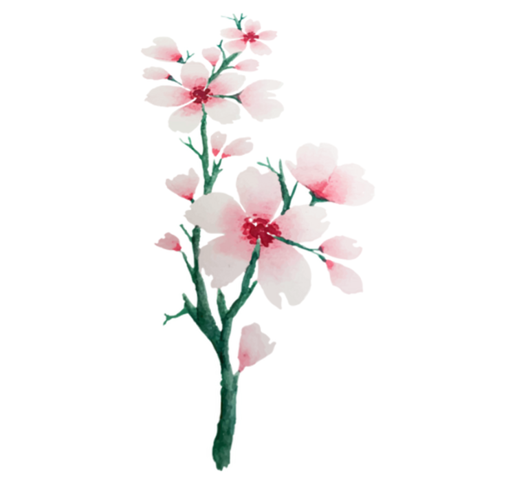 Alfombra vinílica dormitorio diseño de flores blancas - TenVinilo