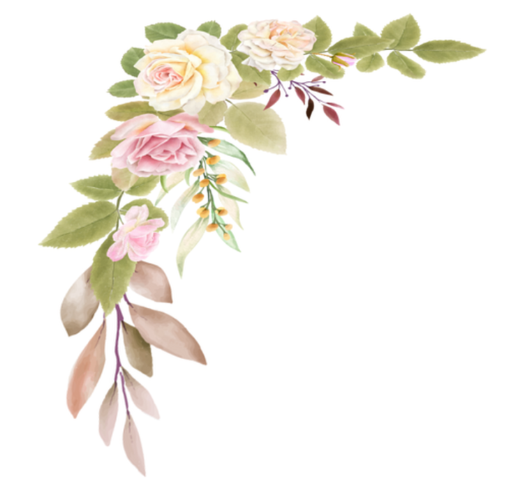 Alfombra vinílica dormitorio rosas rosas y blancas - TenVinilo