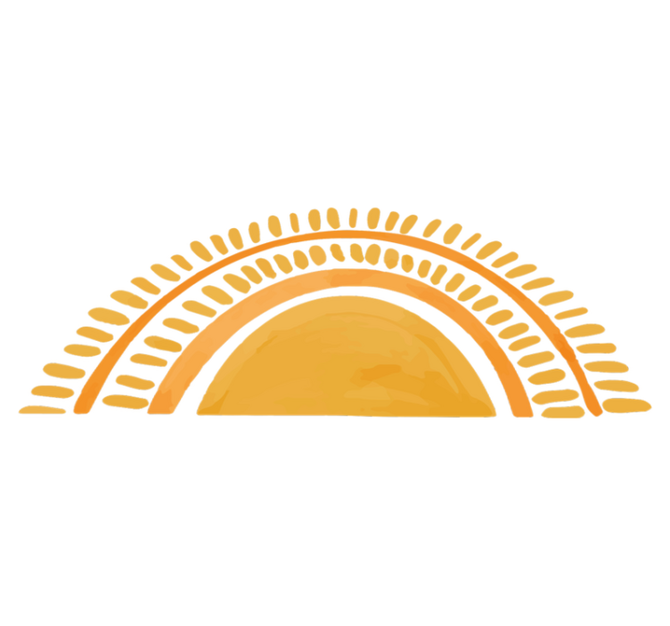 Alfombra vinílica dormitorio sol amarillo dibujado - TenVinilo