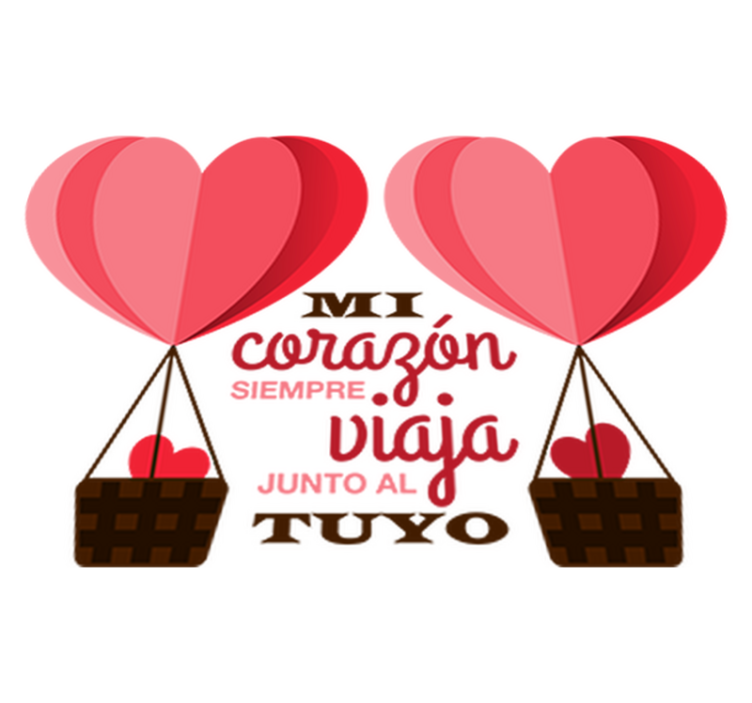 Alfombra vinílica dormitorio mi corazón viaja contigo - TenVinilo