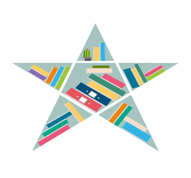 Alfombra de vinilo infantil lector de estrellas - TenVinilo