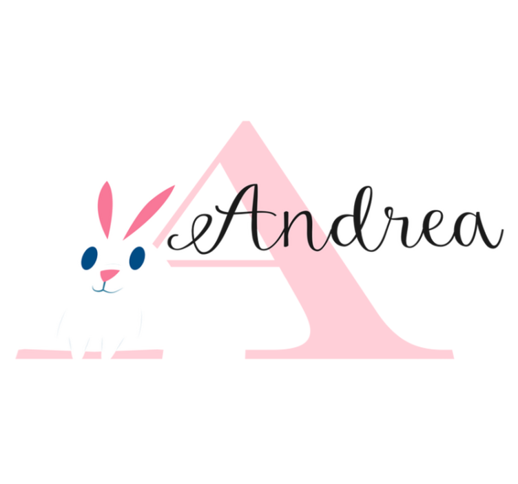 Alfombra de vinilo infantil con letra grande y feliz - TenVinilo