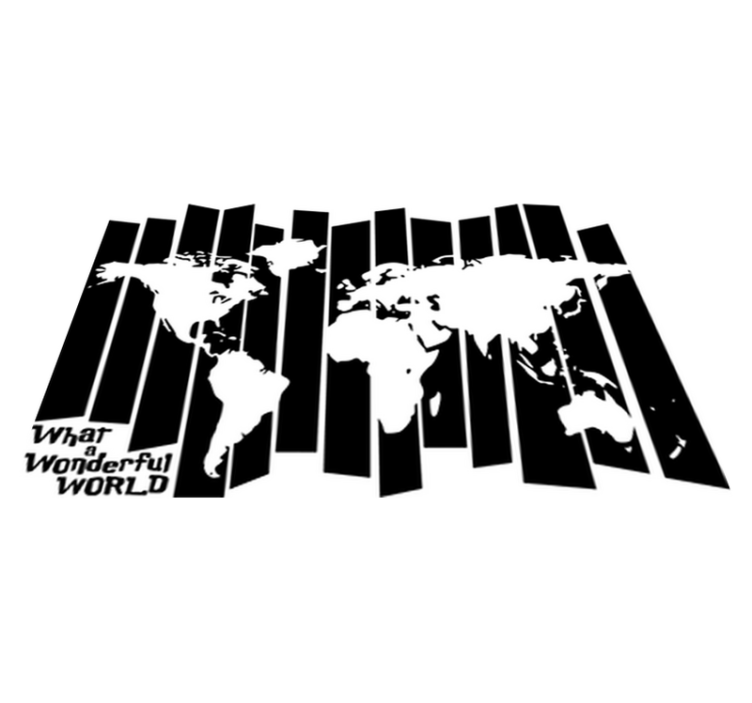 Alfombra de vinilo mapamundi mapa del mundo retro - TenVinilo