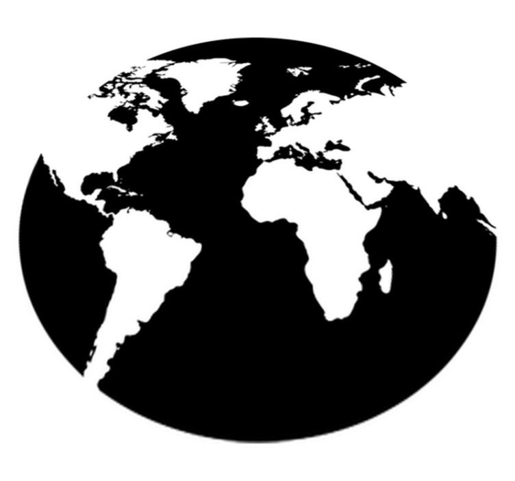 Alfombra de vinilo mapamundi adhesivo decorativo círculo - TenVinilo