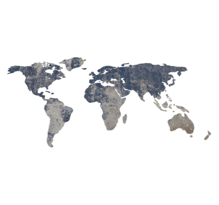 Alfombra de vinilo mapamundi textura pared azul - TenVinilo