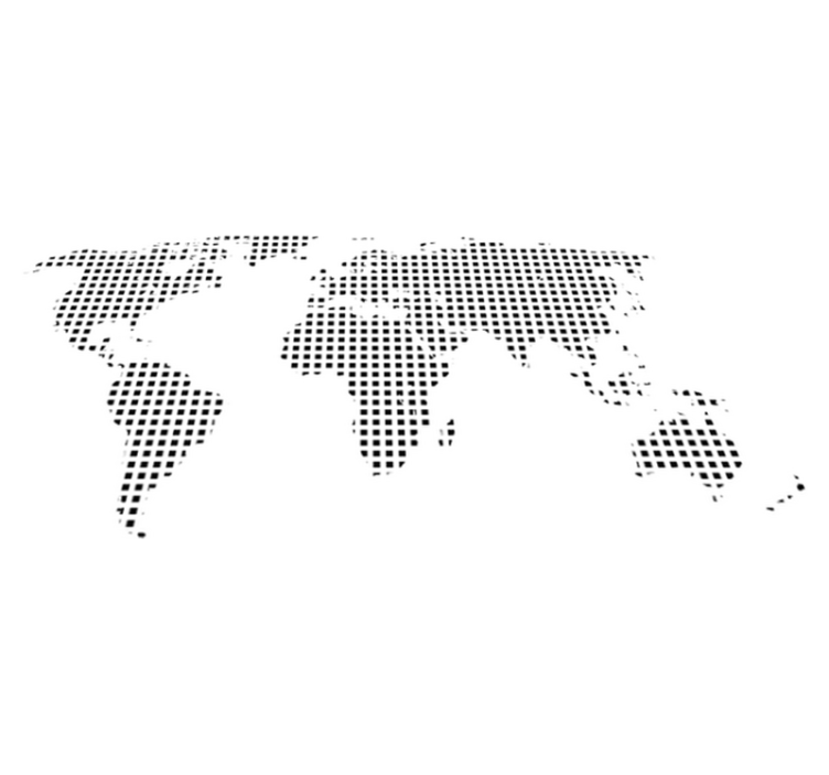 Alfombra de vinilo mapamundi cuadrados - TenVinilo