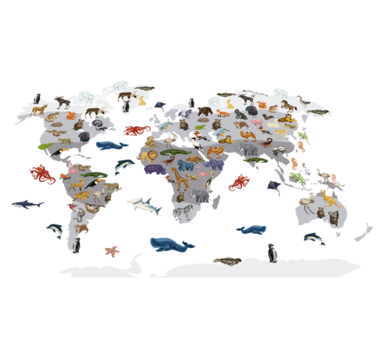 Alfombra de vinilo mapamundi adhesivo estilo nórdico - TenVinilo