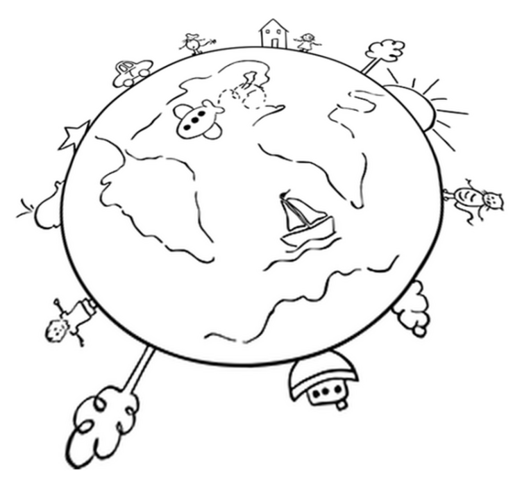 Alfombra de vinilo infantil mapa del mundo viajes - TenVinilo