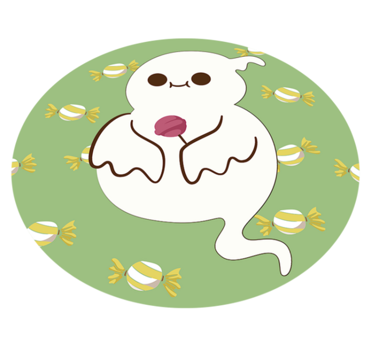 Alfombra de vinilo infantil fantasma divertido - TenVinilo