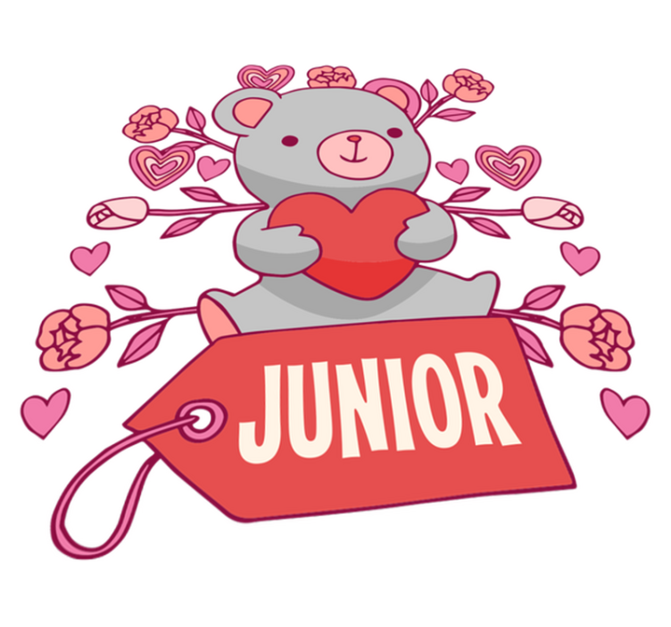 Alfombra de vinilo infantil oso corazón y nombre - TenVinilo