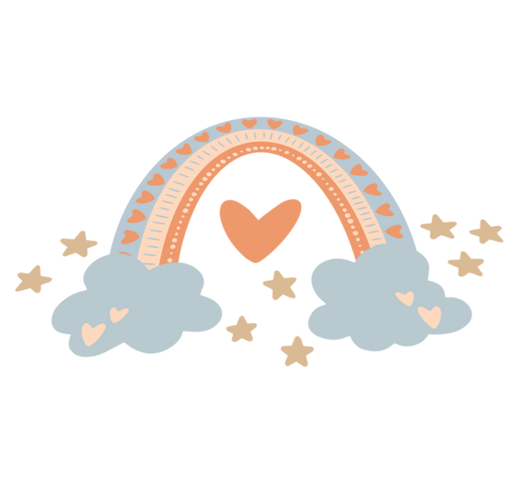 Alfombra de vinilo infantil colores pastel arcoíris - TenVinilo