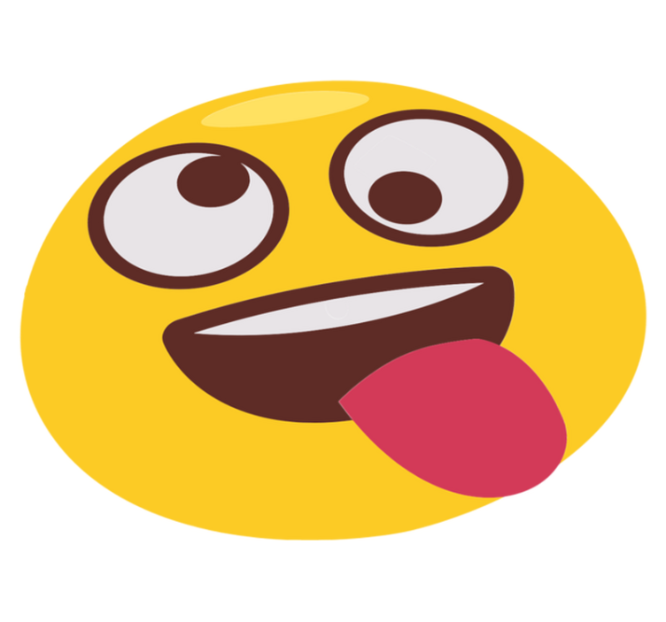 Alfombra de vinilo infantil cara de emoji divertida - TenVinilo