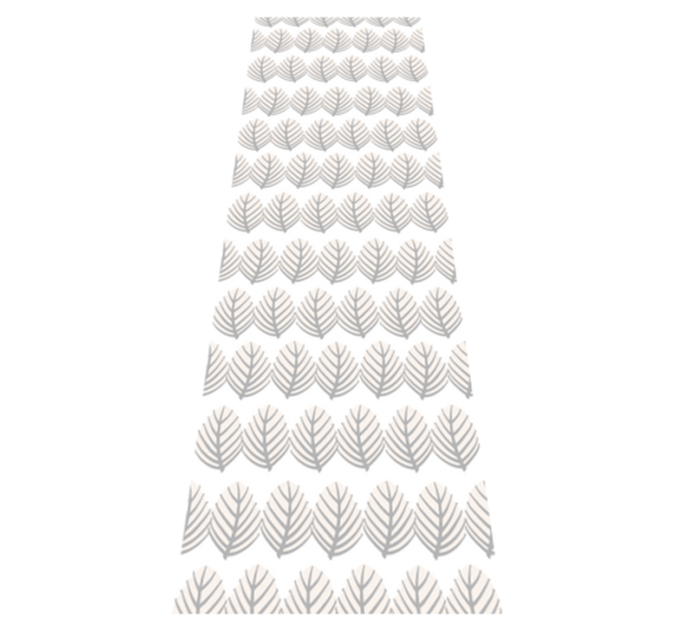 Alfombra vinílica baño diseño hojas grises - TenVinilo