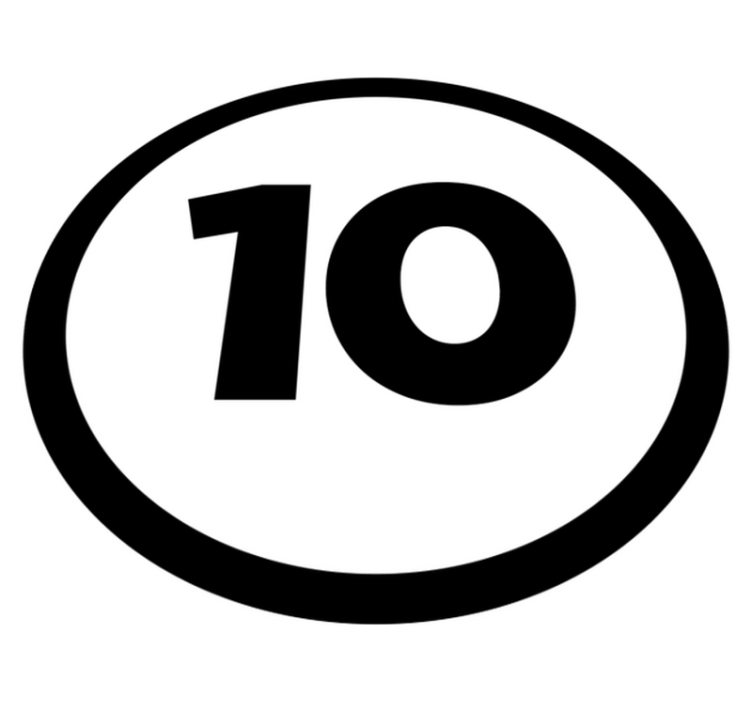 Alfombra vinílica dormitorio número circular personalizable - TenVinilo