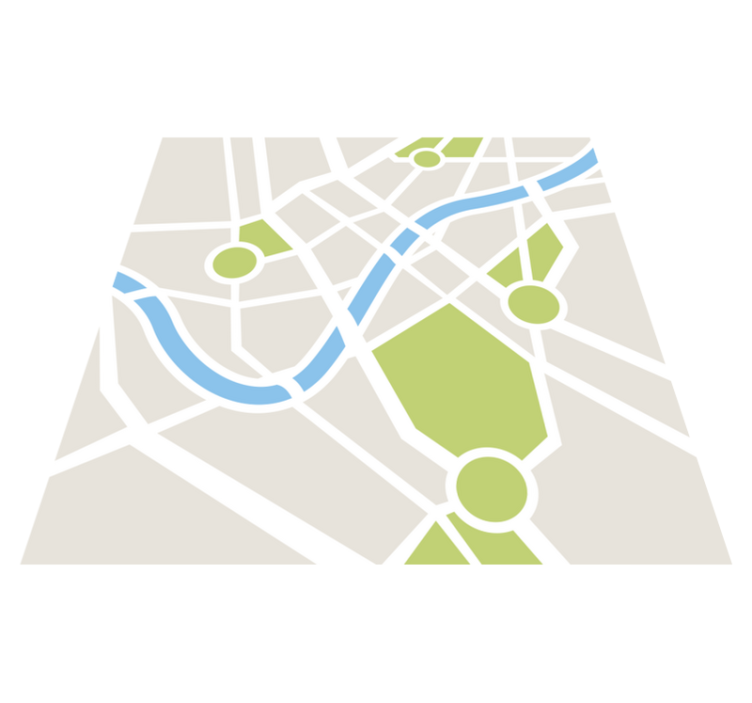 Alfombra carretera ciudad con calles - TenVinilo