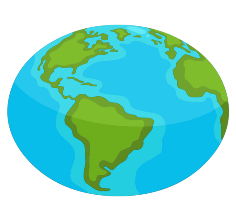 Alfombra vinílica ilustración mapa del mundo - TenVinilo