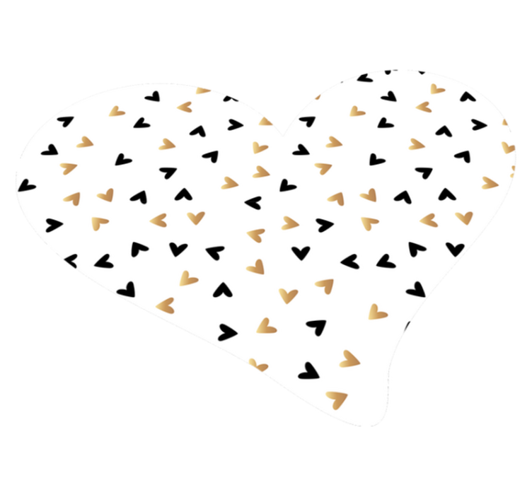 Alfombra de vinilo geométrica patrón de corazones - TenVinilo