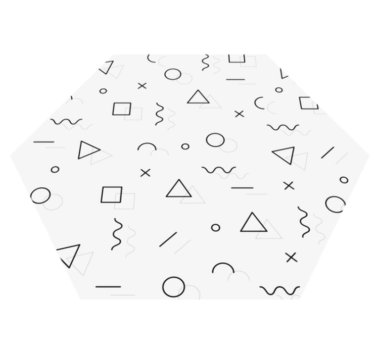 Alfombra vinílica minimalista estilo Memphis - TenVinilo