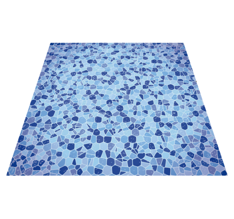 Alfombra vinílica mosaico conjunto de mosaico azul - TenVinilo