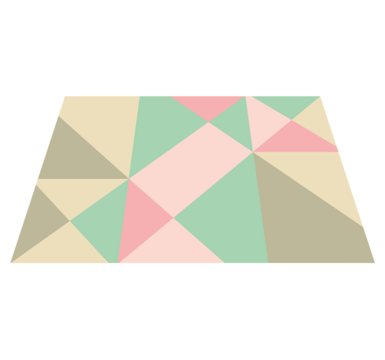 Alfombra vinilo comedor geométrica colores pasteles - TenVinilo