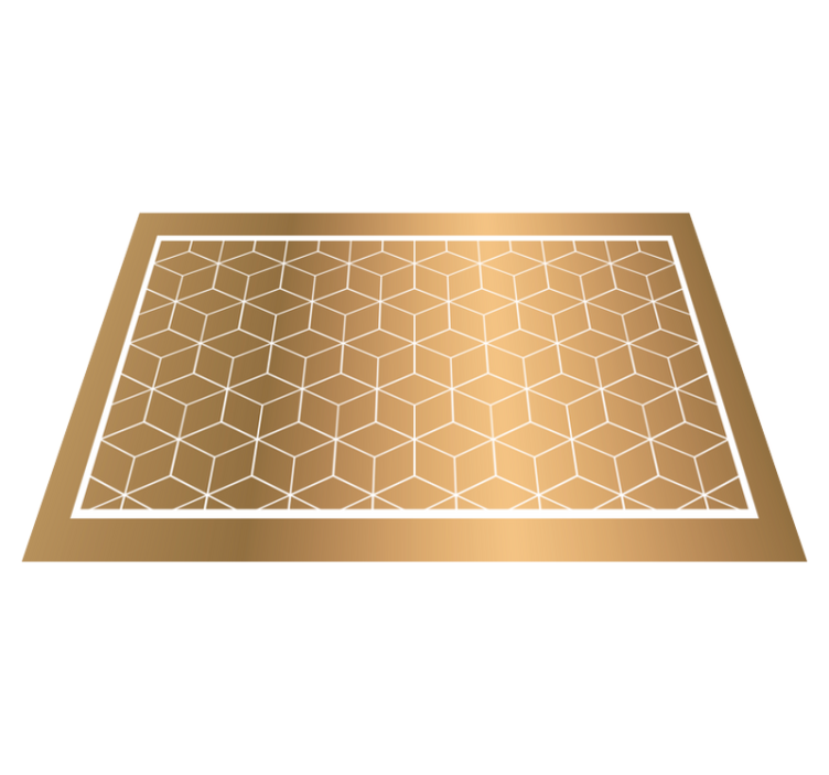 Alfombra de vinilo geométrica ilusión cuboide geométrica - TenVinilo