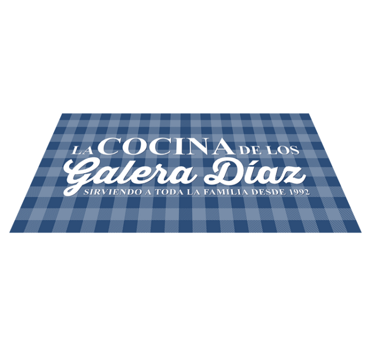 Alfombra vinilo cocina familiar personalizable - TenVinilo