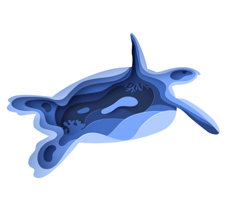 Aflombra vinílica animales tortuga abstracta - TenVinilo