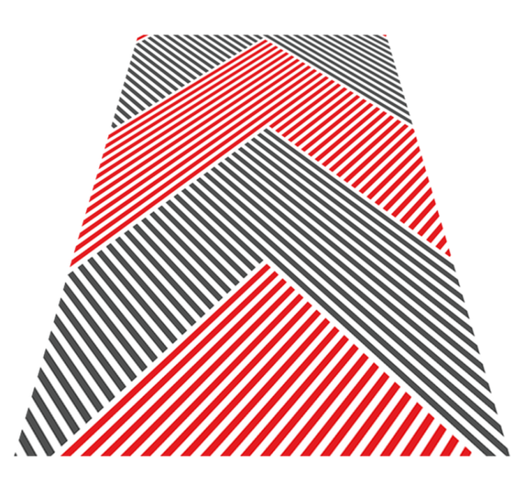 Alfombra vinílica rayas patrón de rayas de chevrón - TenVinilo