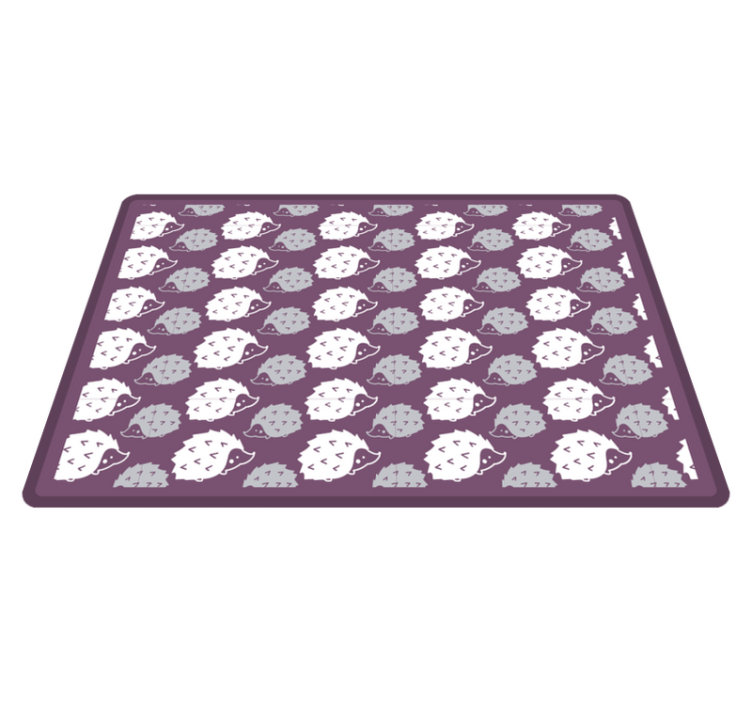 Alfombra de vinilo infantil erizos de dibujos animados - TenVinilo