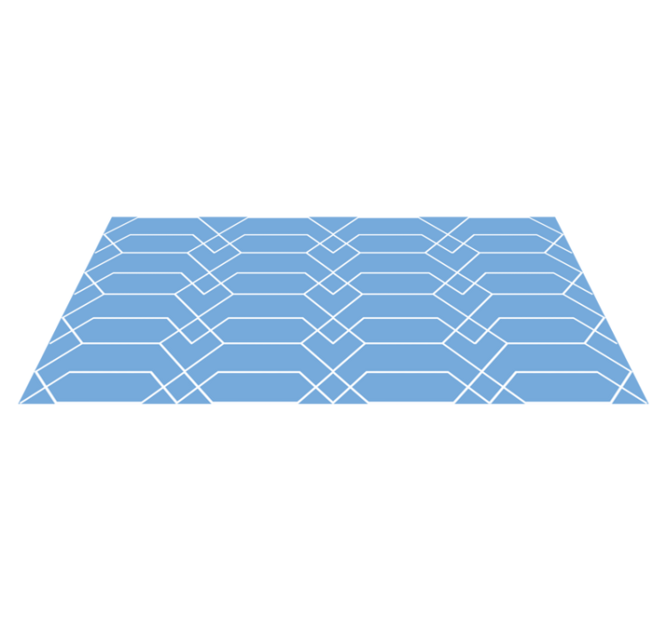 Alfombra de vinilo geométrica líneas geométricas azules - TenVinilo