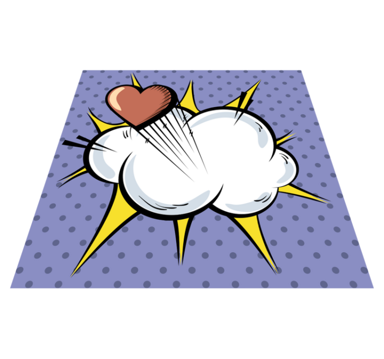 Alfombra vinílica de juegos infantil explosivo del arte pop - TenVinilo