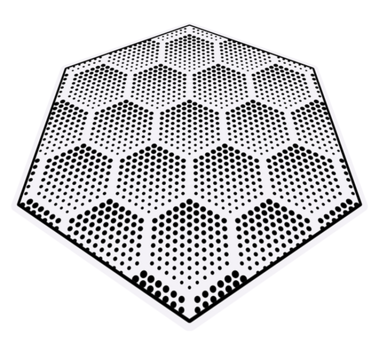 Alfombra de vinilo geométrica patrón de puntos hexagonales - TenVinilo