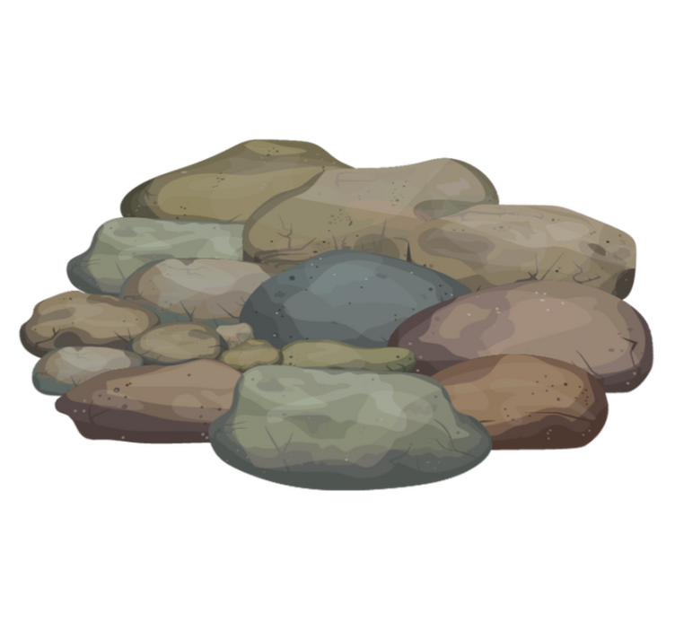 Alfombra vinílica textura piedra ilustración de guijarros - TenVinilo