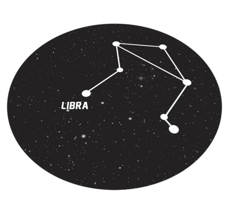 Alfombras vinílicas modernas Signo del zodiaco libra - TenVinilo