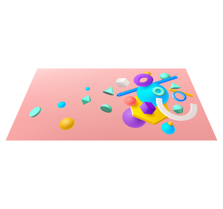 Alfombra de vinilo geométrica matriz de formas geométricas - TenVinilo