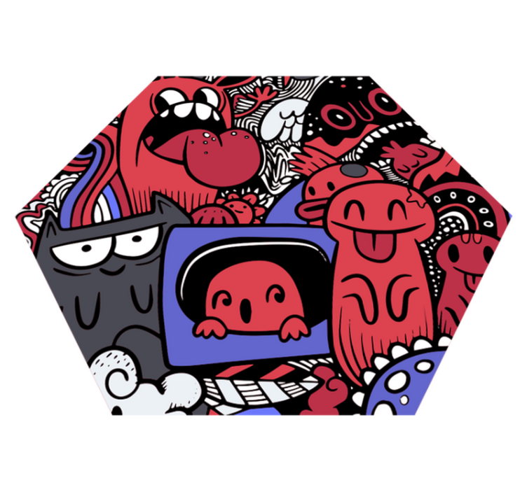 Alfombra vinílica juvenil graffiti - TenVinilo