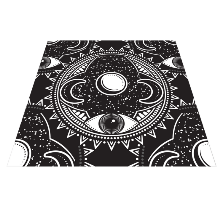 Alfombra vinílica mandala patrón de mandala celestial - TenVinilo