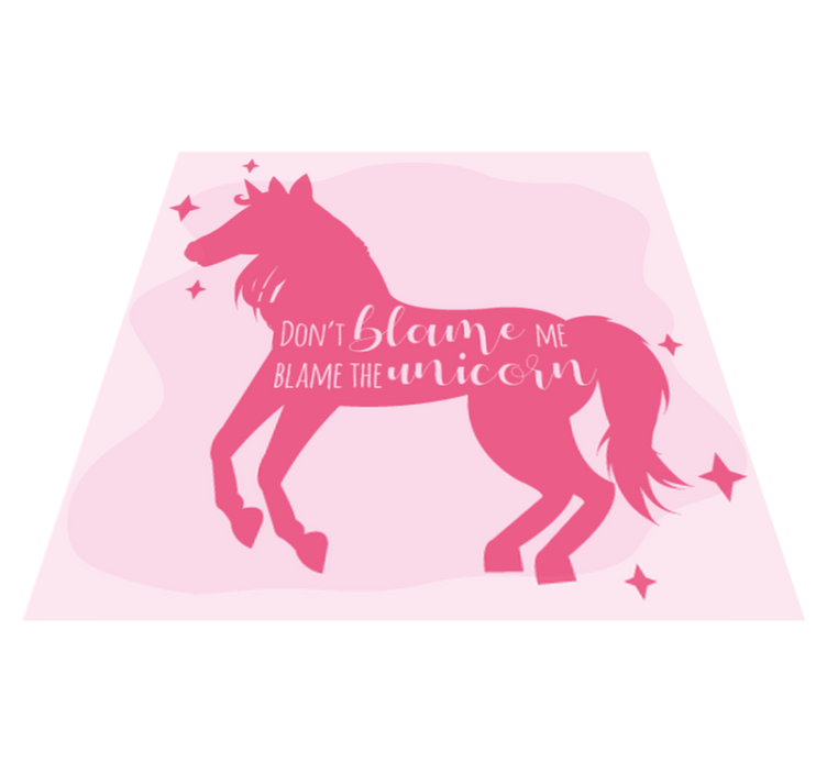 Alfombra de vinilo infantil culpar al unicornio - TenVinilo